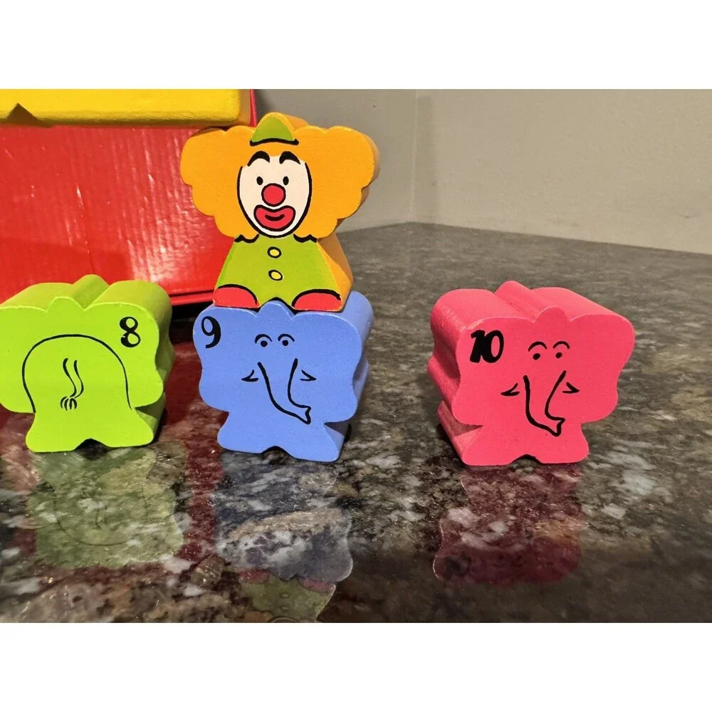 Zimbbos! Elephantastic Pyramids Wooden Kids Toy Game. 1-4 Players. Ages 3+.